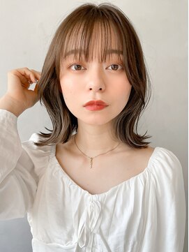 リヤン 表参道(lyann) 暗めカラーデザインカラーフェイスフレーミング外ハネボブa