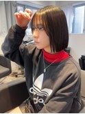 縮毛矯正でパツっとボブ 梅田