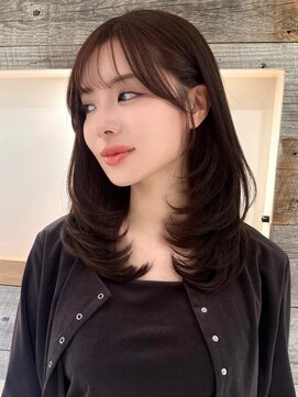 エヌアイ オモテサンドウ(ni omotesando) 透明感カラー ワンカール ミディアムレイヤー【肥田亜沙美】