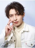フェザーショートフェザーパーマツーブロックセンターパート