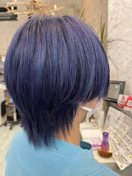 ヘアー ブランコ(hair Blanco) ダブルカラーパープルウルフスタイル