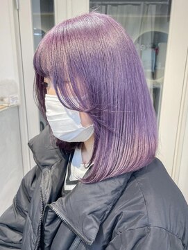 テトラ バイ ネオリーブ 横浜西口店(tetra by neolive) ブリーチハイトーンラベンダーパープルミディアムN