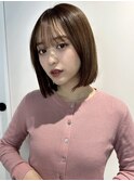 切りっぱなしボブ 結べるボブ ミディアムボブ丸みボブ内ボブ