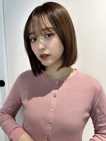 トリッカ シブヤ(TRICCA SHIBUYA) 切りっぱなしボブ 結べるボブ ミディアムボブ丸みボブ内ボブ