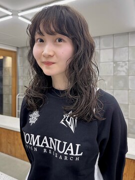テトヘアー(teto hair) ミディアムパーマ　レイヤーパーマ　ブラウン　抜け感パーマ