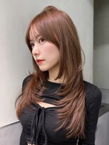 アルバム 新宿(ALBUM SHINJUKU)&nbsp;ロンググレージュ韓国ヘアオリーブベージュ_ba580603