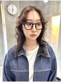 ミディアムレイヤー　レイヤーパーマウルフレイヤー　ニュアンス