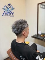 フェニーチェ(fenice international hair salon)&nbsp;メンズショートフェードメッシュ/ホワイトメッシュ