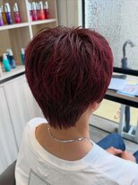 セッションパーゴ(SESSION PAGO) ブリーチ無しでコンパクトショートの鮮やかレッドカラー
