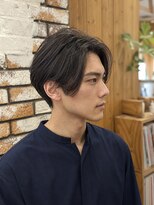 ラシェル パル ノエル(Laciel par Noel) Men's_ミディアム_ニュアンスパーマ_黒髪