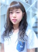 ほつれウェーブ！ブルーアッシュ