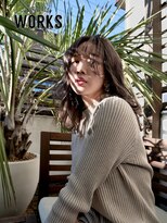 ワークス ヘアデザイン(WORKS HAIR DESIGN) シースルーバング柔らかグレーアッシュレイヤーヘア