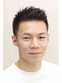 アップバングストリートベリーショート/メンズ/丸顔/小顔ヘア