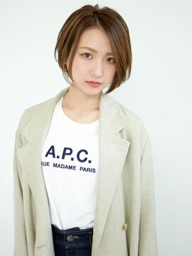 トータルビューティーハウス フラップ ミチ 野田店(total beauty house flap MICHI) 【flap MICHI島田和也】ツヤ感ショートボブ