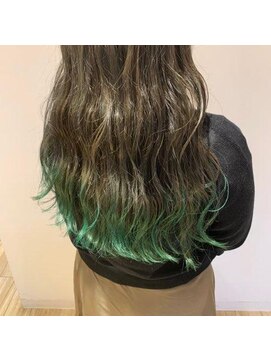 ネオヘアー 曳舟店(NEO Hair) グレージュ×ライムグリーン
