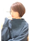 20代30代40代大人可愛いひし形ショートボブ　小顔ショート