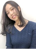 大人可愛いナチュラルセミロング#ヌードグレージュ#レイヤー