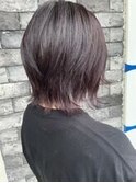 大人可愛いイメチェンモードヘアダークアッシュチェリーブラウン
