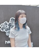 ラウラウヘアーリゾート(Lau Lau hair resort) 【topstylist   竹内】インナーカラー ブルー