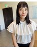 《長さキープ♪》カラー＋前髪カット＋シャンプーブロー・クーポン　￥9900~