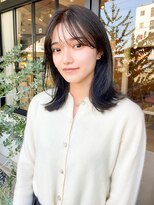 フルール(hair place Fleur) ナチュラルなくびれが可愛いミディアムヘア×人気のグレージュ