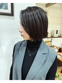 美髪 切りっぱなしボブ