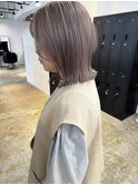 くびれカット×淡いハイトーンカラー_smoky lavender beige_