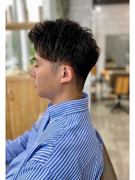 メンズカット バイ ソイクフ(メンズカット by SOY-KUFU) MEN'SHAIRアッシュブラックベリーショートダークアッシュ
