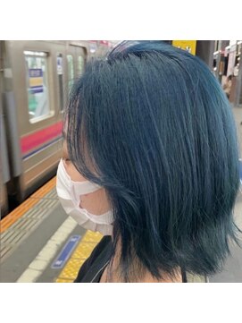 ハープット 府中けやき並木店(HearPut) ハイトーンカラー・透明感のあるブルーカラー