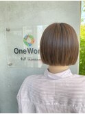 ぷつっとぼぶ×アッシュベージュ