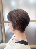 脱白髪染め×くびれショートボブ