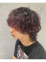 シェリム 栄(CHERIM)&nbsp;赤メッシュ×波巻きスパイラルパーマ