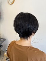 レポヘアー(Repos hair)&nbsp;20代30代大人可愛い小顔ボブ前下がりショートアッシュブラック