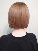 アロマヘアルーム 横浜店(AROMA hair room)&nbsp;ピンクベージュモードタイトストレートボブオルチャンヘア/横浜