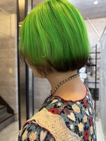 ブレイブ ヘアデザイン(BRaeVE hair design)&nbsp;ライムグリーン&エンドカラー