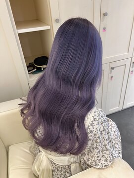 ベレーザ 渋谷(BELEZA) 10500韓国ラベンダーグレー髪質改善透明感カラーワンホンヘア