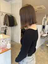 シェル 津山の手店(shel)&nbsp;髪質改善ストレート切りっぱなしボブ
