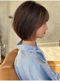似合わせ ショート ボブ 30代 40代 小顔 新宿 ひし形 前上がり