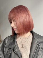 サンク 原宿 表参道(cinq)&nbsp;透明感ピンクミルクティーベージュダブルカラーハイライトカラー