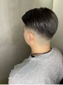 ナチュラルパーマアップバング短髪ツーブロック刈り上げ(清水)
