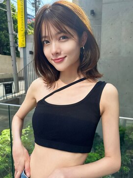 クーエフー(coo et fuu) レイヤーボブ透明感カラー秋カラーくびれレイヤーミディ