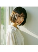 越谷で暗髪でも透け感と艶感ある大人ボブ