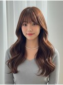 うるサラ髪質改善ロング×韓国風コテ巻き