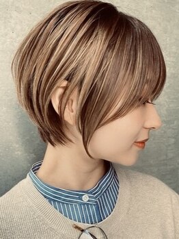 スターガーデン(STAR GARDEN)の写真/【小顔見せカット+Tr￥4400】小顔に見える顔周り/前髪カットであなただけの似合わせショートスタイルを実現