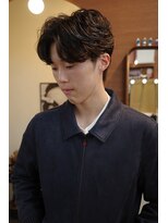 エディ(Edy)&nbsp;センターパートマッシュニュアンスパーマ韓国ヘアカルマヘア