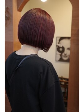 チャプター 問屋町(chapter) 髪質改善パツっとボブミニボブワインレッドケアカラー岡山