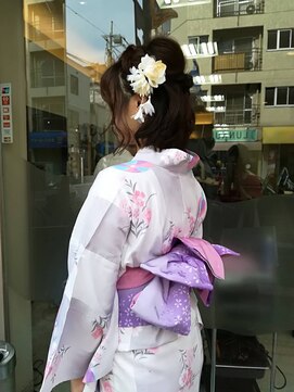 ヘア ケイノート(HAIR key-note) 浴衣着付け　ハーフアップヘア