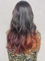 ユッカ エハ 豊中(YUCCA eha)&nbsp;【eha 山本】グラデーション_チェリーピンク_オレンジ