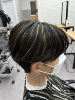 オムデュー(HOMME DEUX)&nbsp;【YUKI】センターパート×ハイライト