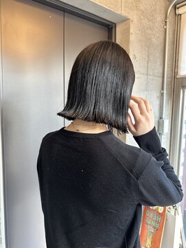 エース (ACE) 【ACE】切りっぱなしボブ×ネイビーカラー